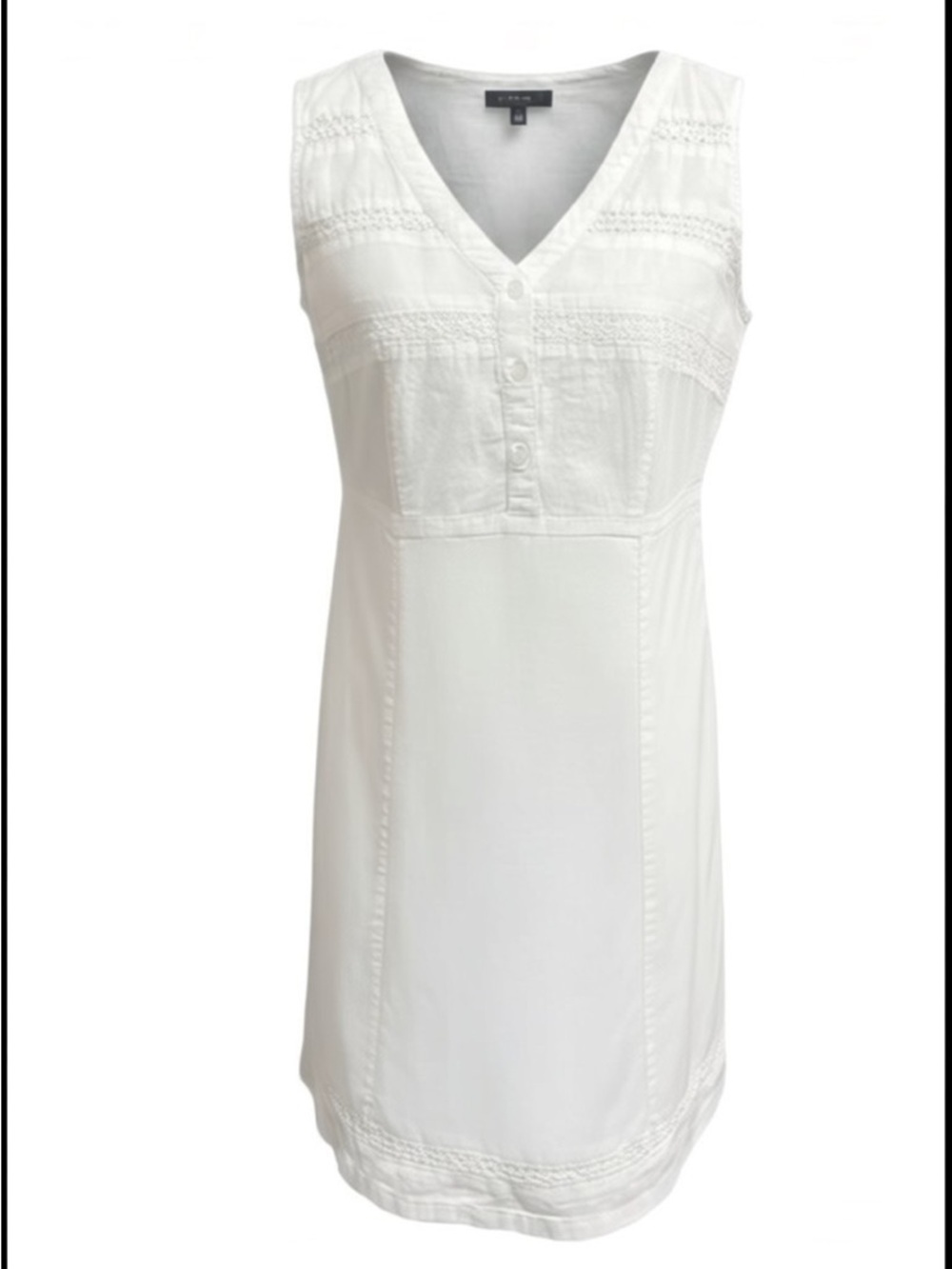 Blancheporte French Linen Sleeveless Dress Off White Chic Summer Size 14